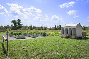 <strong>Picture of raised community gardens</strong>